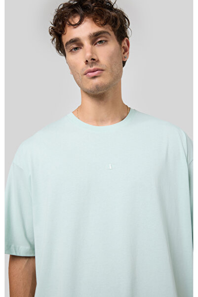 Champion Script Shop Crewneck T-Shirt Green Men's T-Shirt-220279-Gs122