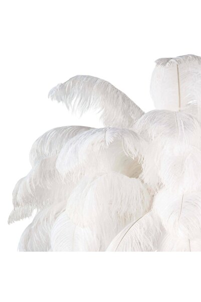 Genel Markalar Beyaz Deve Kuşu Tüyü Lambader Tüylü Lamba ve Tüylü Lambader