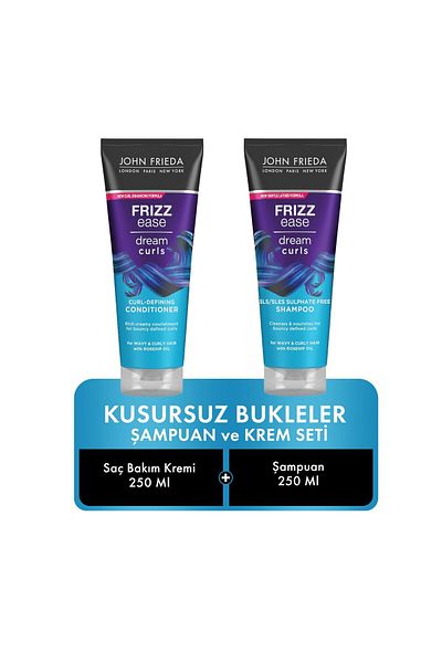 John Frieda 250 ml Hair Care Conditioner and Shampoo Set of 2 for Flawless Curls