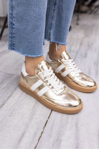 ANGELİNA JONES Adidași BRUCE pentru femei GOLD GOLD BAGSED