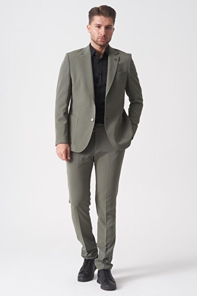 White Stone Porto Alegre T2492 6 Drop Normal Kalıp Jogger Takım Elbise A.Yeşil