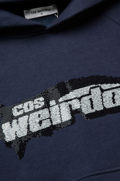 Cos Weirdos NAVY Rhinestone Taşlı Sweatshirt Hoodie