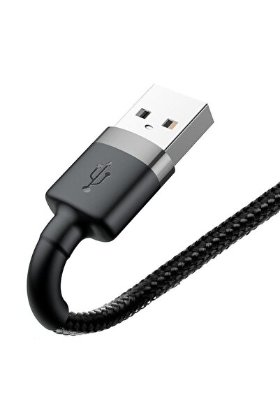 Baseus Cafule 2.4 A Lightning 1 Metre Şarj Kablosu, Siyah