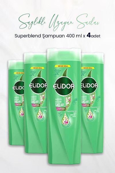 Elidor 400 ml Healthy Grow Shampoo - X 4 Pieces