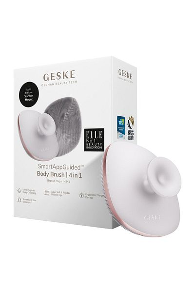Geske Soft Silicone Body Cleansing Brush with Metal Detail |   Body Brush