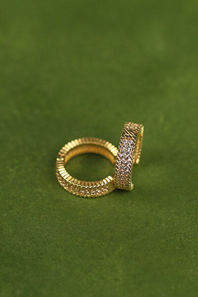 Çgk Çiğdem Gürel Kuyumculuk Taşlı Halka Altın Küpe