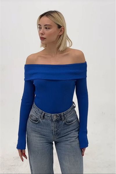 Ayfer Γυναικεία μπλούζα καμιζόλ με ριμπ γιακά Madonna