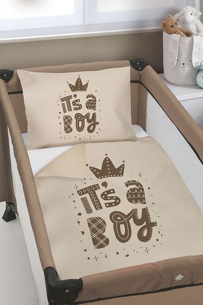 Homamia 75X120 Park Bed and Crib Duvet Cover Set - Custom Printed, Without Crossbeds