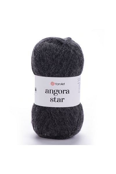 Yarnart Angora Star Χειροποίητο Νήμα Πλεκτό Μαύρο Σκούρο Γκρι-359