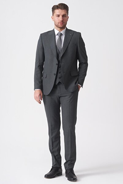 White Stone Belo Horizonte TY2488 Slim Fit 6 Drop Yelekli Likralı Takım Elbis...