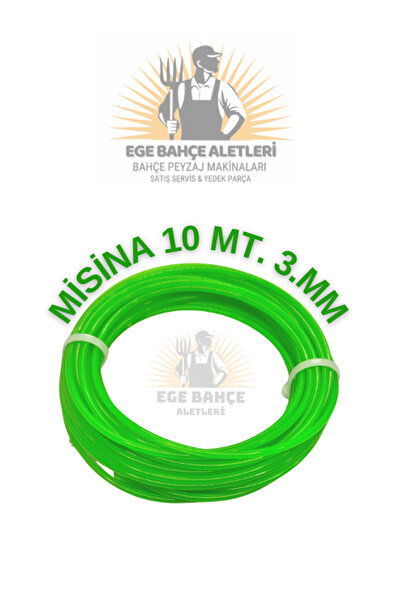 egebahcealetleri MİSİNA MOTORLU TIRPANLAR İÇİN  3.MM 10MT MİSİNA YEŞİL YÜKSEK...