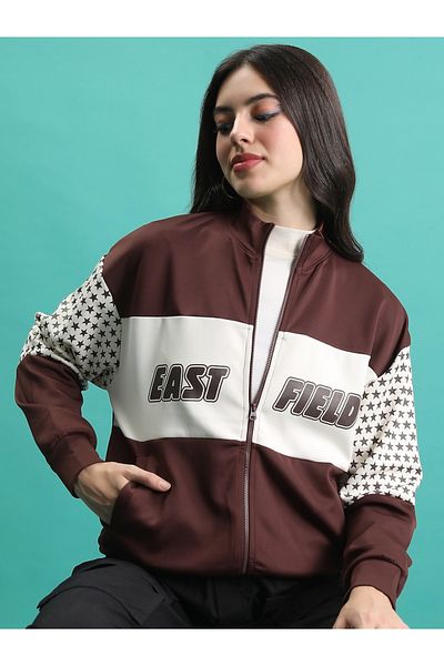 Tokyo Talkies By Styli Colourblock Full Zip Sports Jacket