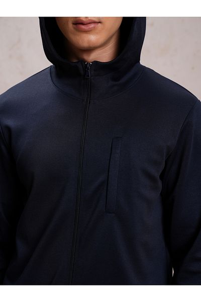 Highlander By Styli Solid Zip-Up Hooded Jacket