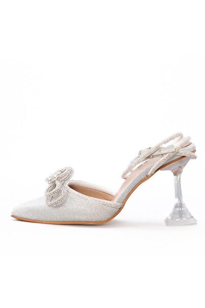Gusse Rochie de seară argintie pentru femei Calliope Stiletto 1670S-4