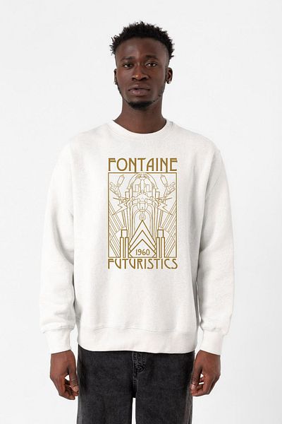 Tshirthane Ανδρικό φούτερ Bioshock Fontaine Futuristics White 2ip