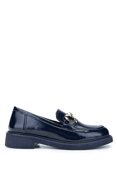 Tamer Tanca Women's Vegan Navy Blue Loafers