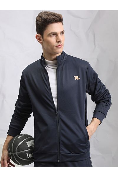 Highlander By Styli Logo Detail High Neck Zip Up Jacket