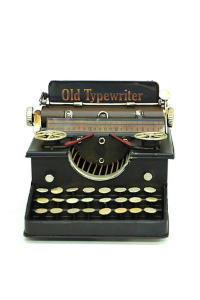 Mnk T.Concept Black Typewriter Metal Piggy Bank - Decorative and Durable C0318