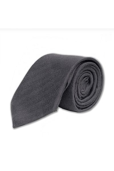 CROATE Gray Soft Cotton Fabric Tie
