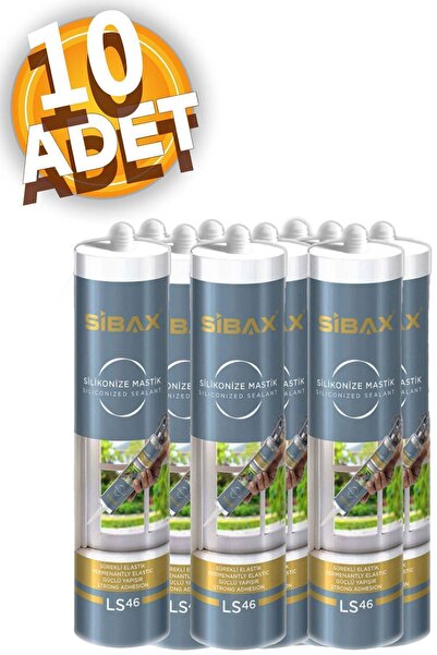 Sibax Goldfix Genel Amaçlı Silikonize Mastik Beyaz 450 gr 10 Adet