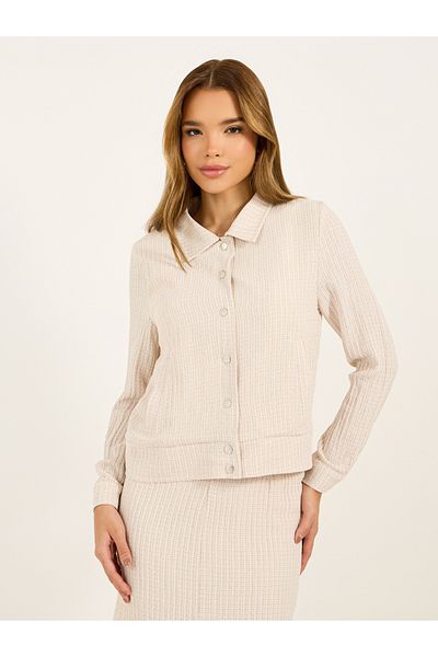 Styli Tweed Collared Jacket with Buttons