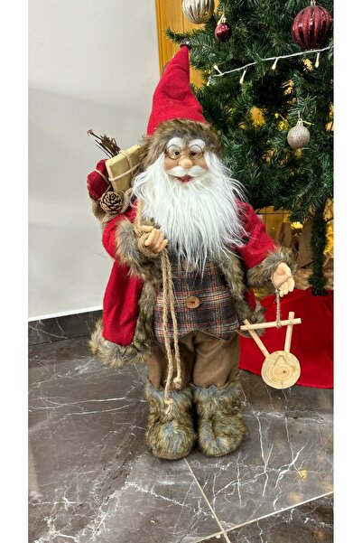 Genel Markalar Kırmızı Noel Baba Figürü 68cm, Yılbaşı Süsleri, Neşeli Dekorasyon