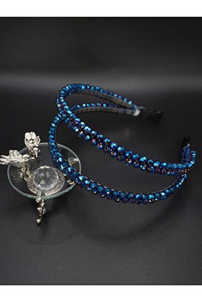 gelinmz Coroană dublă de mireasă din cristal – Potrivită pentru nunți și logo...