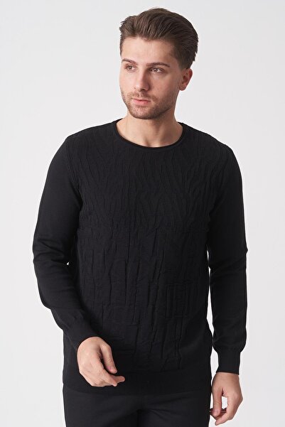 White Stone Recife 23910 Sausage Collar Slim Fit Knitwear Black