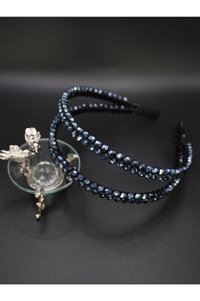 gelinmz Coroană dublă de mireasă din cristal – Potrivită pentru nunți și logo...