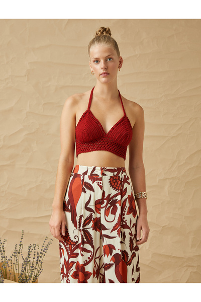 Koton Üçgen Büstiyer Kroşe Örgü