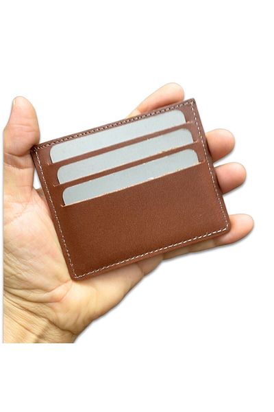 ipekbazaar 6-Piece Genuine Leather Card Holder - Super Slim, Unisex, Thin, Credit Card Holder Wallet with Coin Pocket