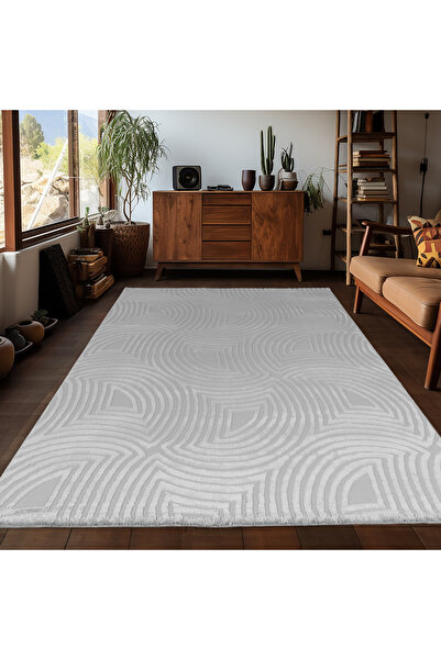 my şekil MYDECO CARPET Yumuşak tuşeli Kabartma Desenli Makine Halısı Salon Ot...