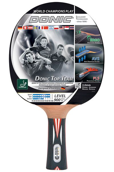 DONIC مضرب تنس الطاولة Donic Top Team Level 900 - 2.0 مم معتمد من ITTF