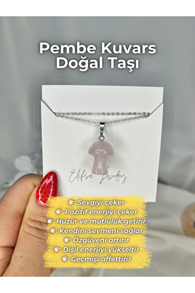 Elifsu Jewelry Mantar Kesim Doğal Taş Kolyeler