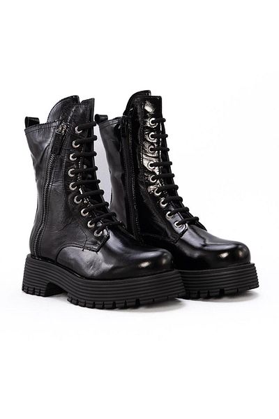 Gusse Enna Women's Genuine Patent Leather Boots 248001 -3