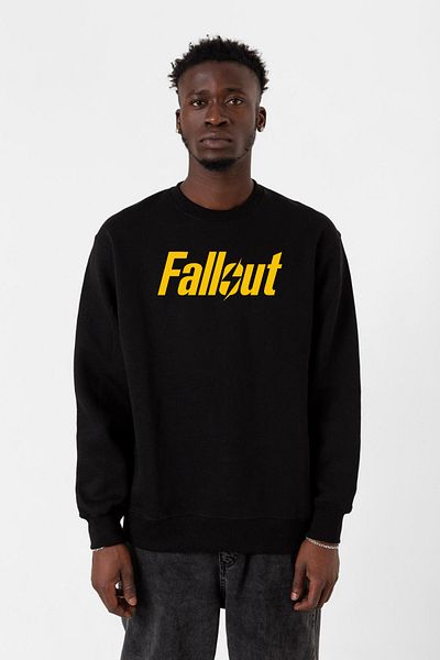 Tshirthane Черен мъжки 2ip суичър Fallout Lettern
