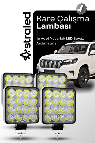ASTRA LED 12-24V 16 LED 4 Adet Offroad ATV Kamyon Tır Traktör İş Makinesi