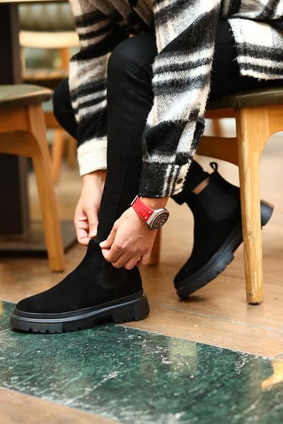 Serhat Özköroğlu -Syh Suede Men's Boots Black