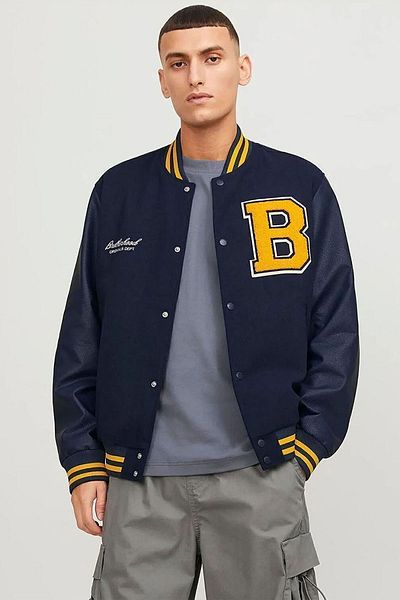 Jack & Jones Ανδρικό παλτό με γιακά κολλεγίου 12241559