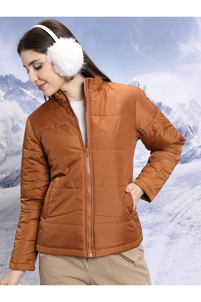 Tokyo Talkies By Styli Quilted High Neck Padded Jacket