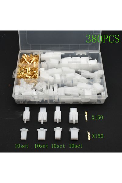 Choice 380pcs Car Motorcycle 380pcs Electrical 2 3 4 6 Pin Male Female Terminals Automotive 2.8 Plug Kit Bo