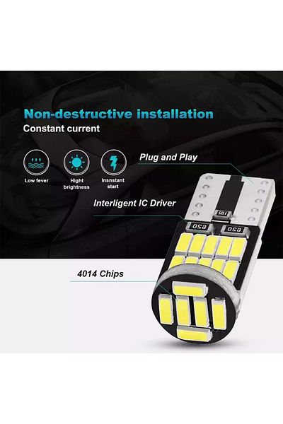 Choice 6000k أبيض 10 قطع W5w Led T10 168 194 مصباح إشارة Canbus 4014 26SMD لخريطة السيارة الداخلية والقبة وموقف السيارات