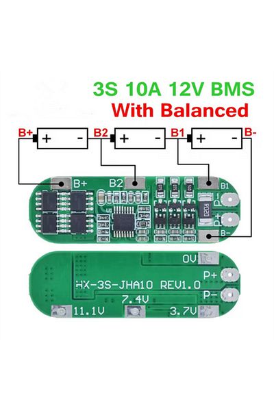 Choice 3S 10A 12V Lithium Battery Charger Protection Board For 18650 Li-ion Battery Cell Charging BMS 11...