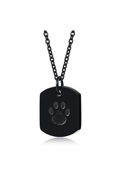 Choice Black Cremation Jewelry Paw Print Urn Necklace For Ashes For Women Men Memorial Cat Dog Ashes Pendan