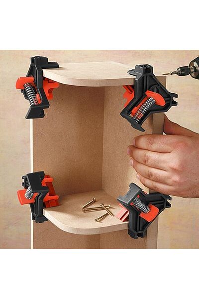 Choice 1 Set Of 4 Pcs Woodworking Angle Clamp Tool Set 90 Degrees Fixer Photo Frame Picture Frame Clamp Hom