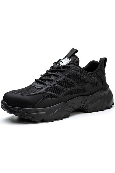 Choice 43 Black Work Safety Shoes For Men Lightweight Protective Work Sneakers Lightweight Men Shoes Breath