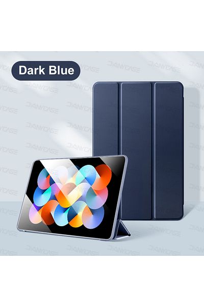 DANYCASE جراب Redmi Pad Pro 12.1 بوصة أزرق داكن لهاتف Xiaomi Redmi Pad Pro 12.1 بوصة 2024 جراب قابل للطي مع حامل واقٍ من البولي يوريثان