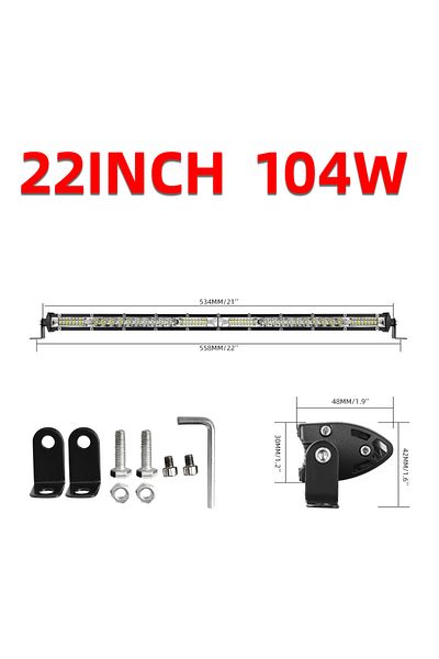 Choice CO LIGHT شريط إضاءة LED رفيع 12 بوصة 22 بوصة 32 بوصة 42 بوصة 52 بوصة للطرق الوعرة 4x4 للشاحنات والمركبات الرباعية ومركبات UAZ Spot Flood Combo 1...