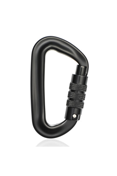 Choice 7802TN-Black CLIWIZ 12KN Professional D Shape Safety Carabiner Aluminum Key Hooks Climbing Security