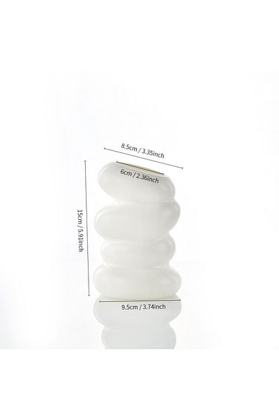 Choice White-1 1pc Plastic Spiral Decorative Vase Scandinavian Flower Arrangement Kitchen Living Room Bedro